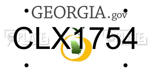 CLX1754 Georgia License Plate