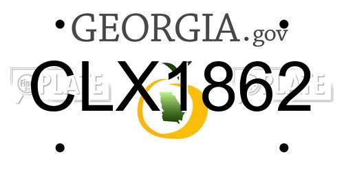CLX1862 Georgia License Plate