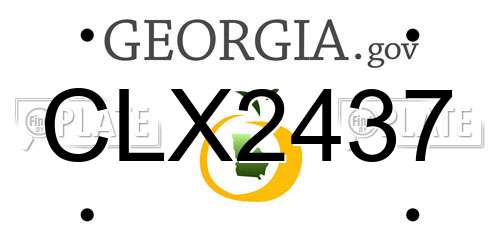 CLX2437 Georgia License Plate