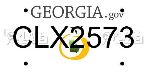 CLX2573 Georgia License Plate