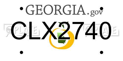 CLX2740 Georgia License Plate