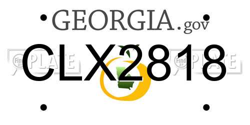 CLX2818 Georgia License Plate