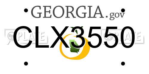 CLX3550 Georgia License Plate