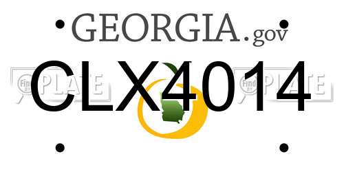 CLX4014 Georgia License Plate