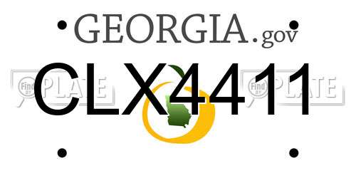 CLX4411 Georgia License Plate