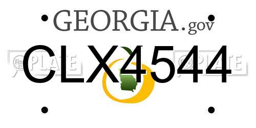 CLX4544 Georgia License Plate