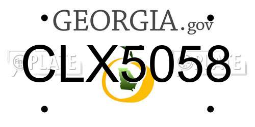 CLX5058 Georgia License Plate