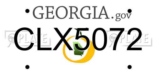 CLX5072 Georgia License Plate