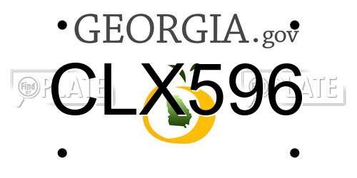 CLX596 Georgia License Plate