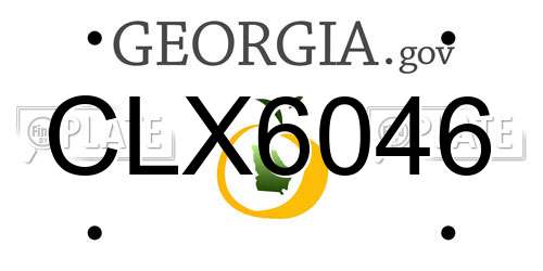 CLX6046 Georgia License Plate