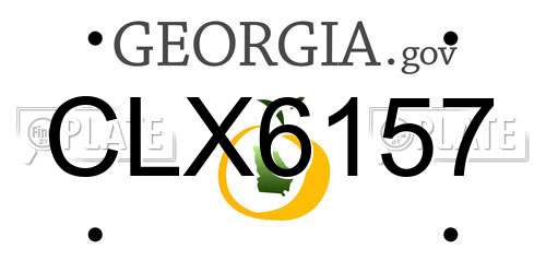 CLX6157 Georgia License Plate