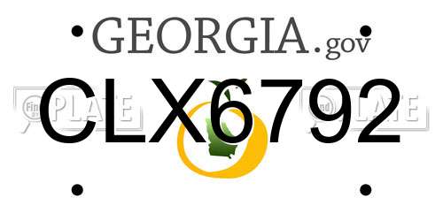 CLX6792 Georgia License Plate