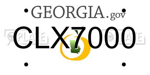 CLX7000 Georgia License Plate