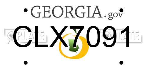 CLX7091 Georgia License Plate
