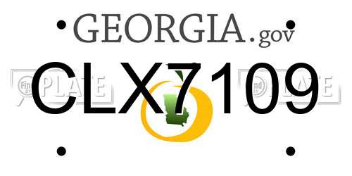 CLX7109 Georgia License Plate