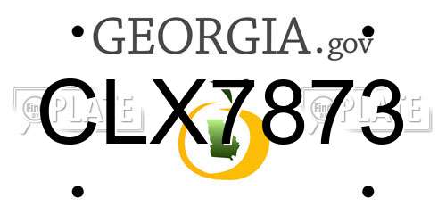 CLX7873 Georgia License Plate