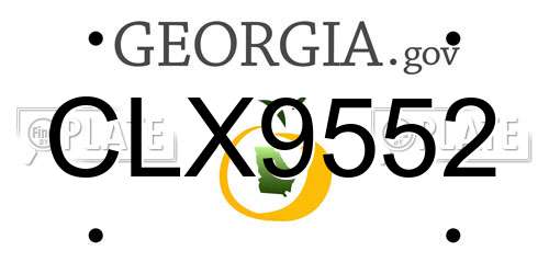 CLX9552 Georgia License Plate