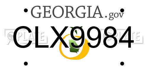 CLX9984 Georgia License Plate