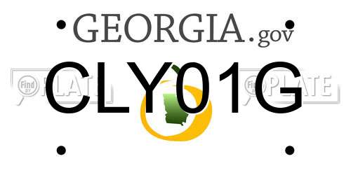 CLY01G Georgia License Plate