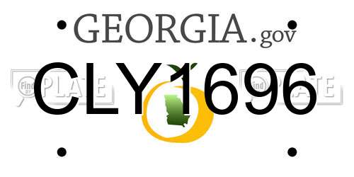 CLY1696 Georgia License Plate