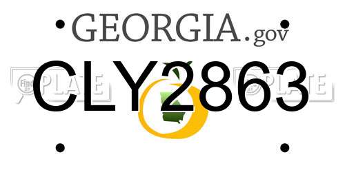 CLY2863 Georgia License Plate