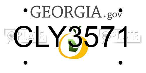 CLY3571 Georgia License Plate