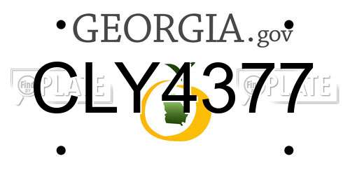 CLY4377 Georgia License Plate