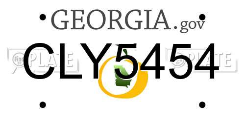 CLY5454 Georgia License Plate