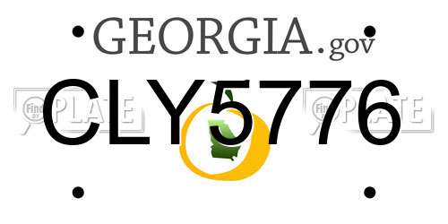CLY5776 Georgia License Plate