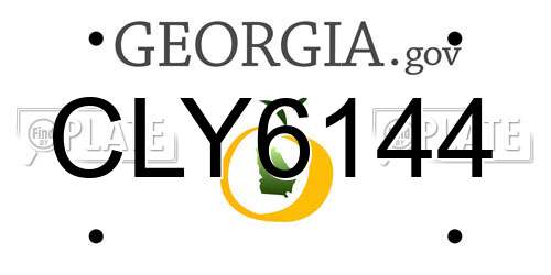 CLY6144 Georgia License Plate