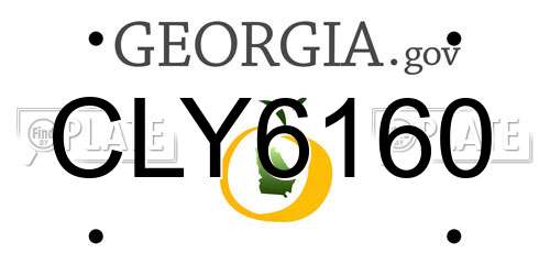 CLY6160 Georgia License Plate
