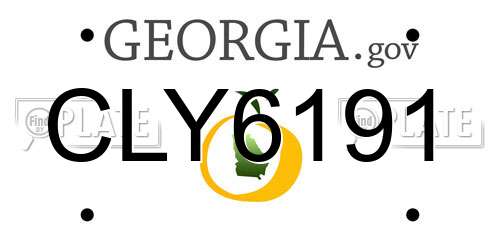 CLY6191 Georgia License Plate