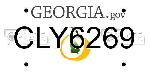 CLY6269 Georgia License Plate