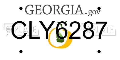 CLY6287 Georgia License Plate