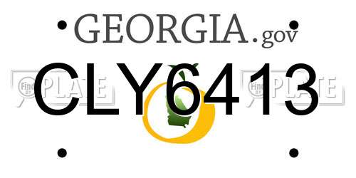CLY6413 Georgia License Plate