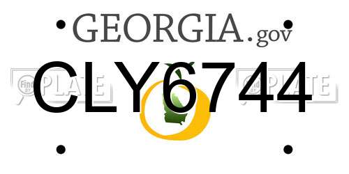 CLY6744 Georgia License Plate