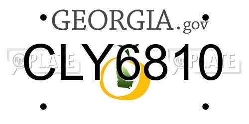 CLY6810 Georgia License Plate