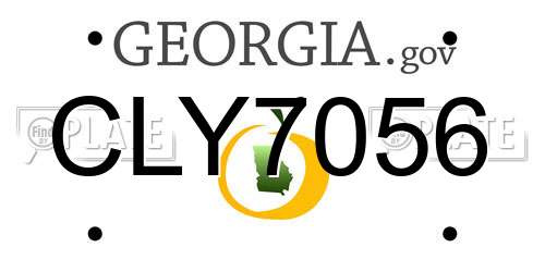 CLY7056 Georgia License Plate
