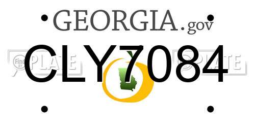 CLY7084 Georgia License Plate