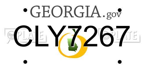 CLY7267 Georgia License Plate