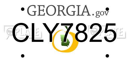 CLY7825 Georgia License Plate