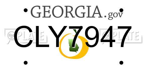 CLY7947 Georgia License Plate