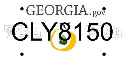 CLY8150 Georgia License Plate