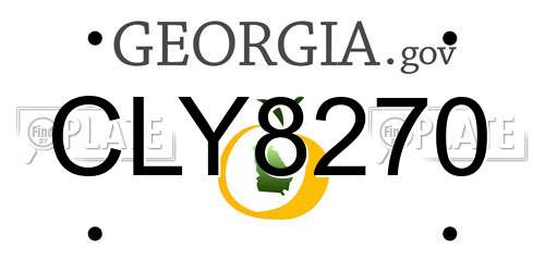 CLY8270 Georgia License Plate