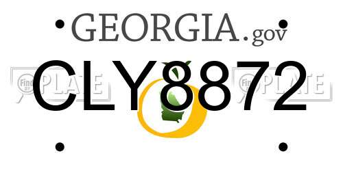CLY8872 Georgia License Plate