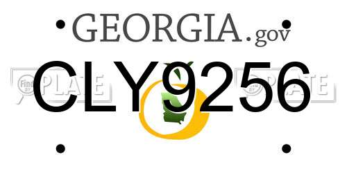 CLY9256 Georgia License Plate