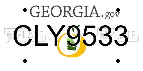 CLY9533 Georgia License Plate