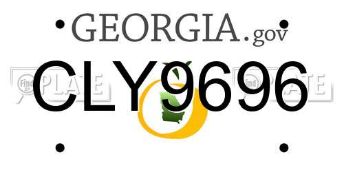 CLY9696 Georgia License Plate