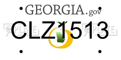 CLZ1513 Georgia License Plate
