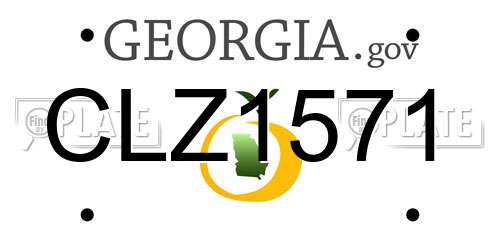 CLZ1571 Georgia License Plate